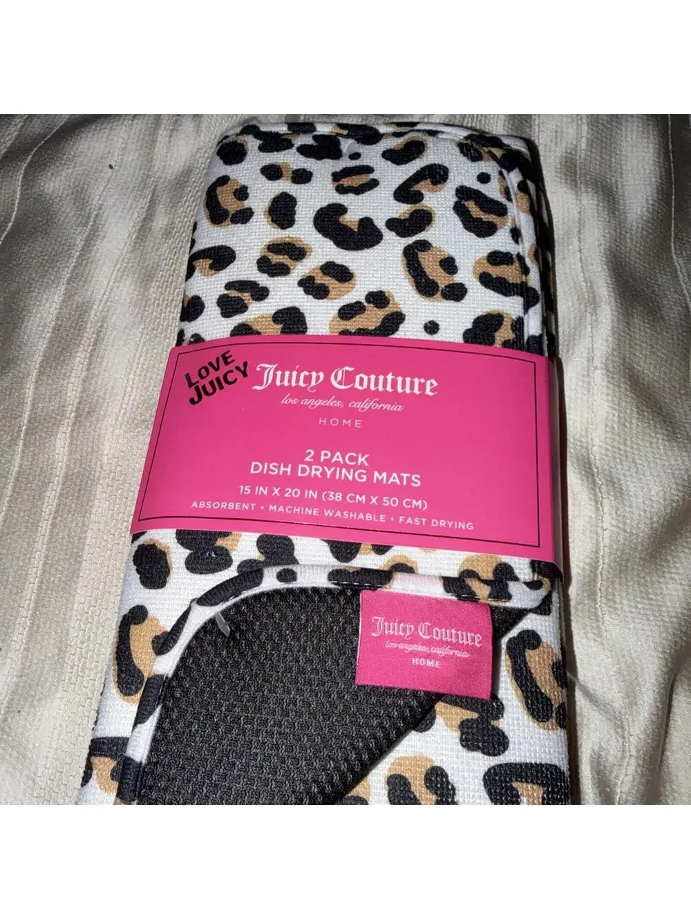 Juicy Couture 2 pack Drying Mats cheetah print 15